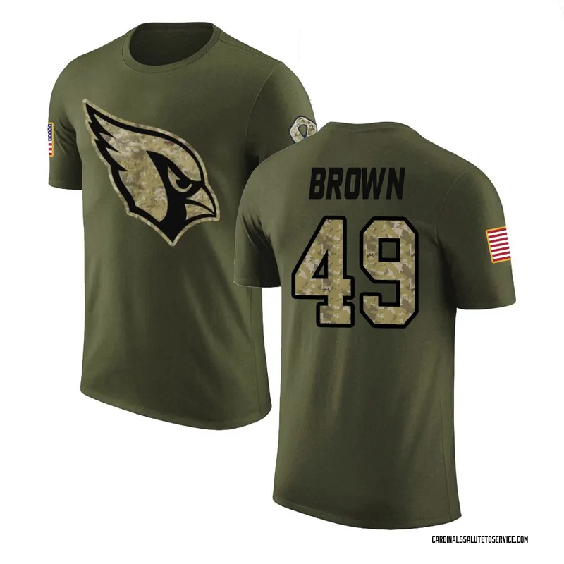 Men's Pharaoh Brown Arizona Cardinals Legend Olive Salute to Service T-Shirt