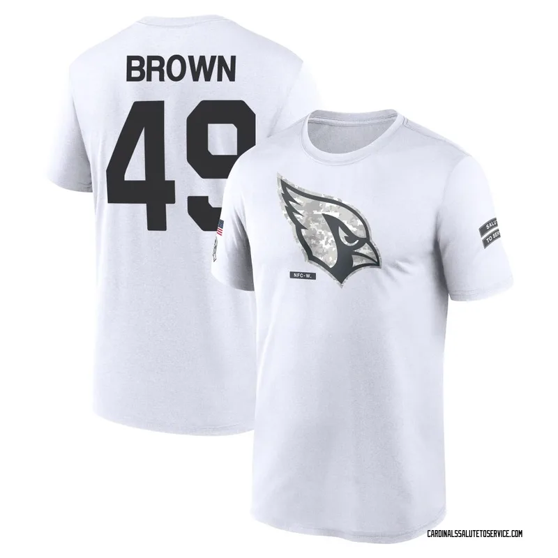 Men's Pharaoh Brown Arizona Cardinals Legend White 2024 Salute to Service Performance T-Shirt