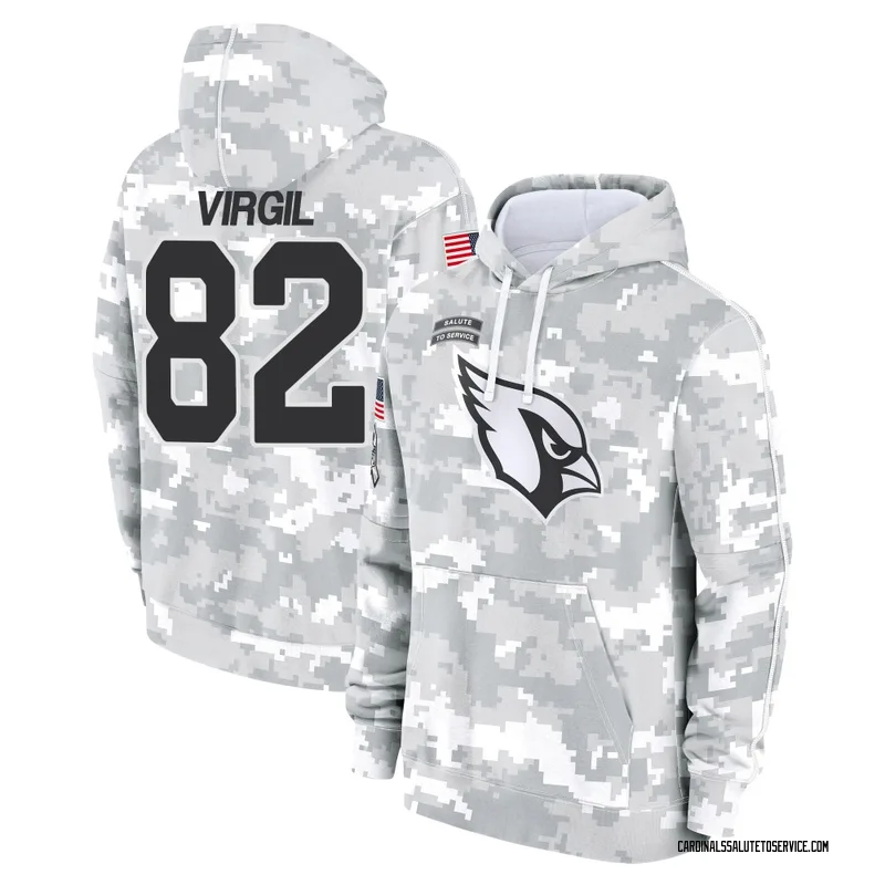 Men's Reggie Virgil Arizona Cardinals Camo Arctic 2024 Salute to Service Club Fleece Pullover Hoodie