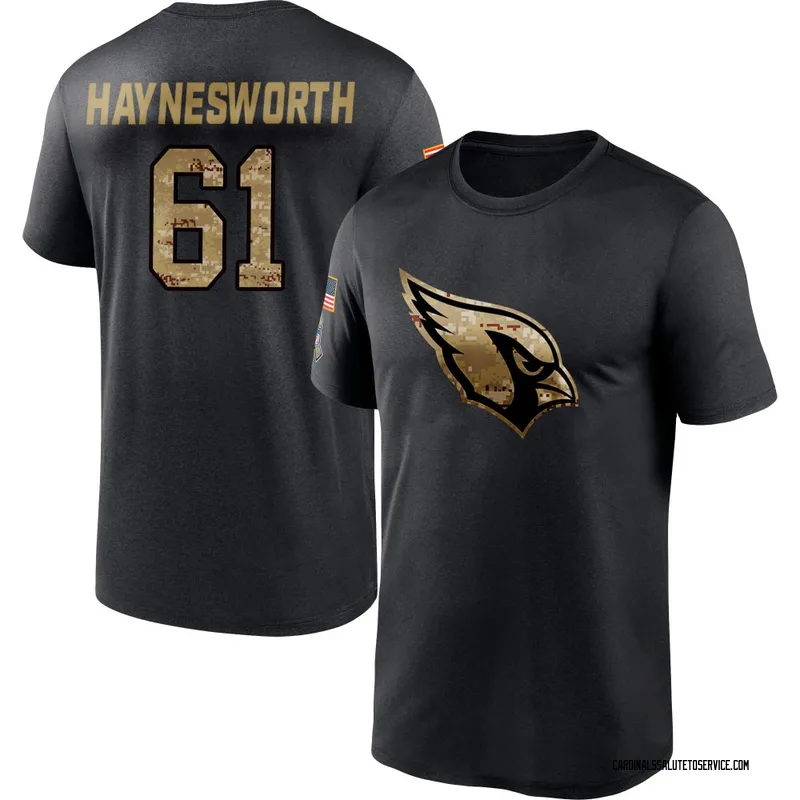 Men's Sincere Haynesworth Arizona Cardinals Black 2020 Salute To Service Performance T-Shirt