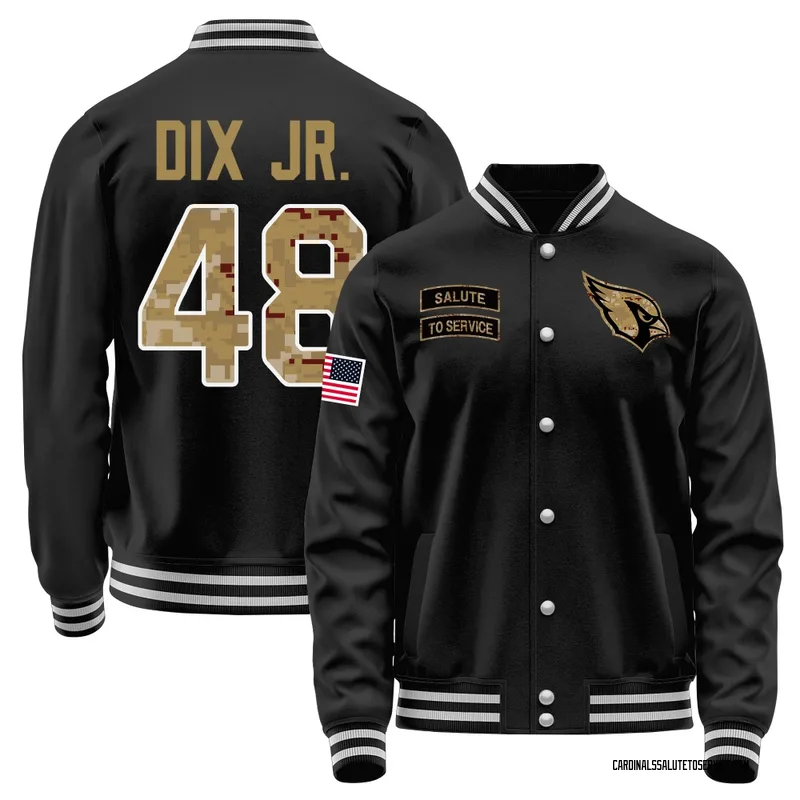 Men's Stephen Dix Jr. Arizona Cardinals Black Salute to Service Sideline Performance Jacket