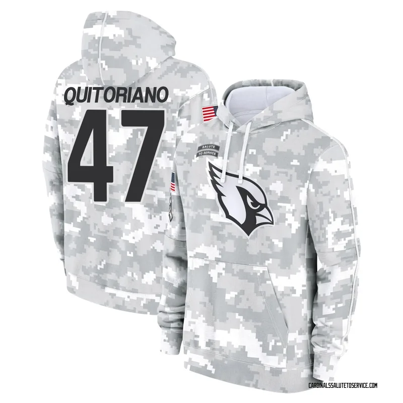 Men's Teagan Quitoriano Arizona Cardinals Camo Arctic 2024 Salute to Service Club Fleece Pullover Hoodie