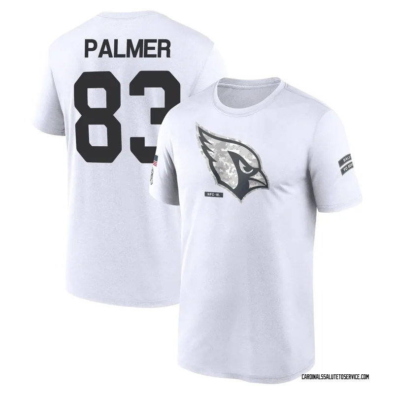 Men's Tejhaun Palmer Arizona Cardinals Legend White 2024 Salute to Service Performance T-Shirt