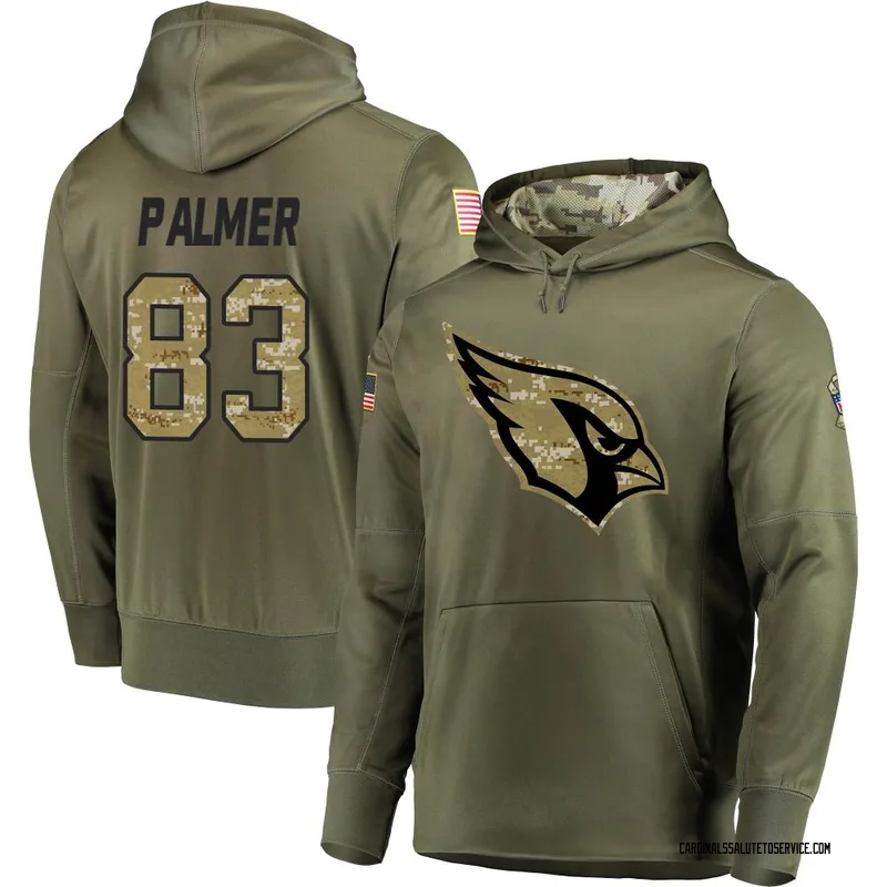 Men's Tejhaun Palmer Arizona Cardinals Olive Salute to Service Pullover Hoodie