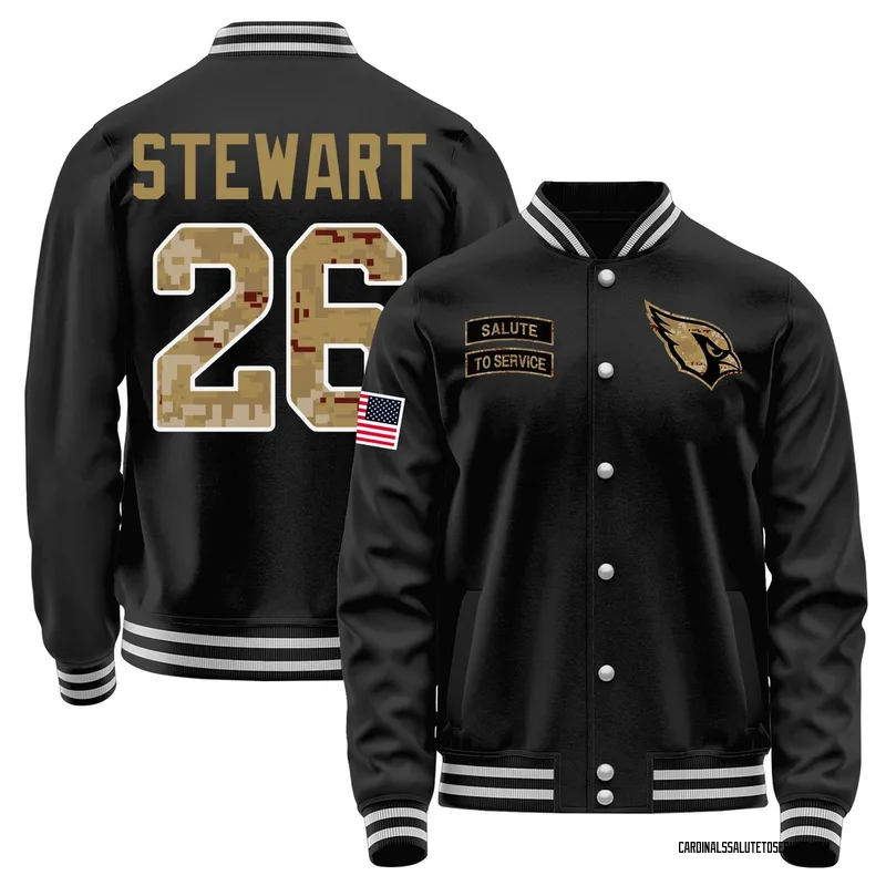 Men's Tre Stewart Arizona Cardinals Black Salute to Service Sideline Performance Jacket