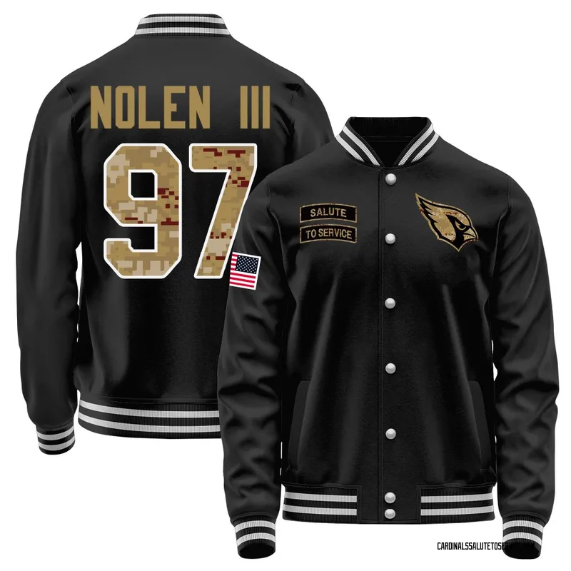 Men's Walter Nolen III Arizona Cardinals Black Salute to Service Sideline Performance Jacket
