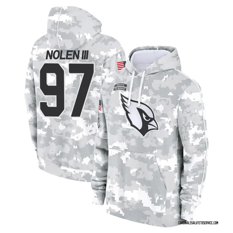 Men's Walter Nolen III Arizona Cardinals Camo Arctic 2024 Salute to Service Club Fleece Pullover Hoodie