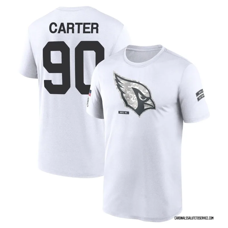 Men's Zachary Carter Arizona Cardinals Legend White 2024 Salute to Service Performance T-Shirt