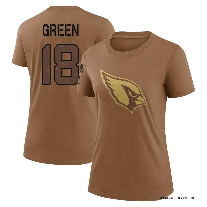 Women's A.J. Green Arizona Cardinals Legend Brown 2023 Salute To Service Performance T-Shirt