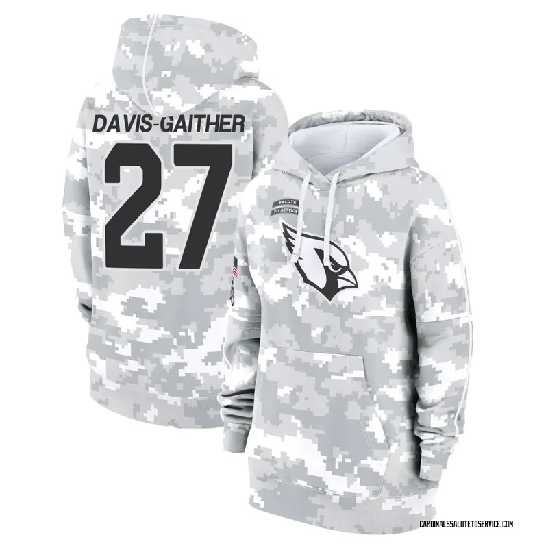 Women's Akeem Davis-Gaither Arizona Cardinals Camo Arctic 2024 Salute to Service Club Fleece Pullover Hoodie