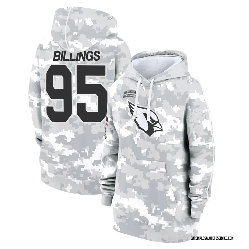 Women's Andrew Billings Arizona Cardinals Camo Arctic 2024 Salute to Service Club Fleece Pullover Hoodie