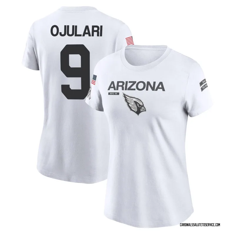 Women's BJ Ojulari Arizona Cardinals Legend White 2024 Salute to Service Performance T-Shirt