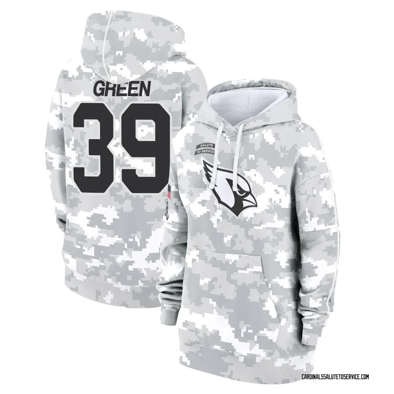 Women's Bryson Green Arizona Cardinals Camo Arctic 2024 Salute to Service Club Fleece Pullover Hoodie