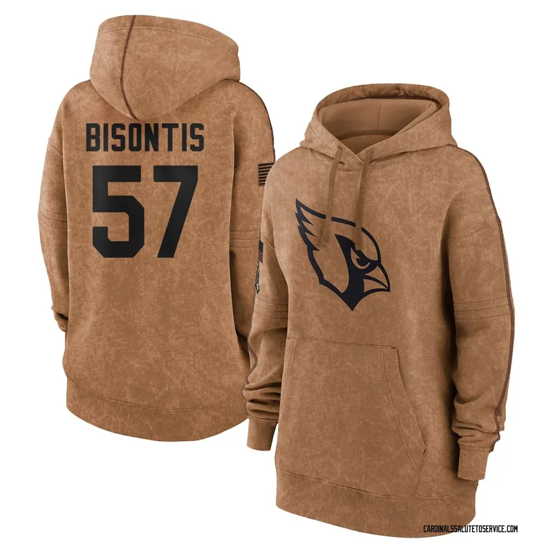 Women's Chase Bisontis Arizona Cardinals Brown 2023 Salute To Service Pullover Hoodie