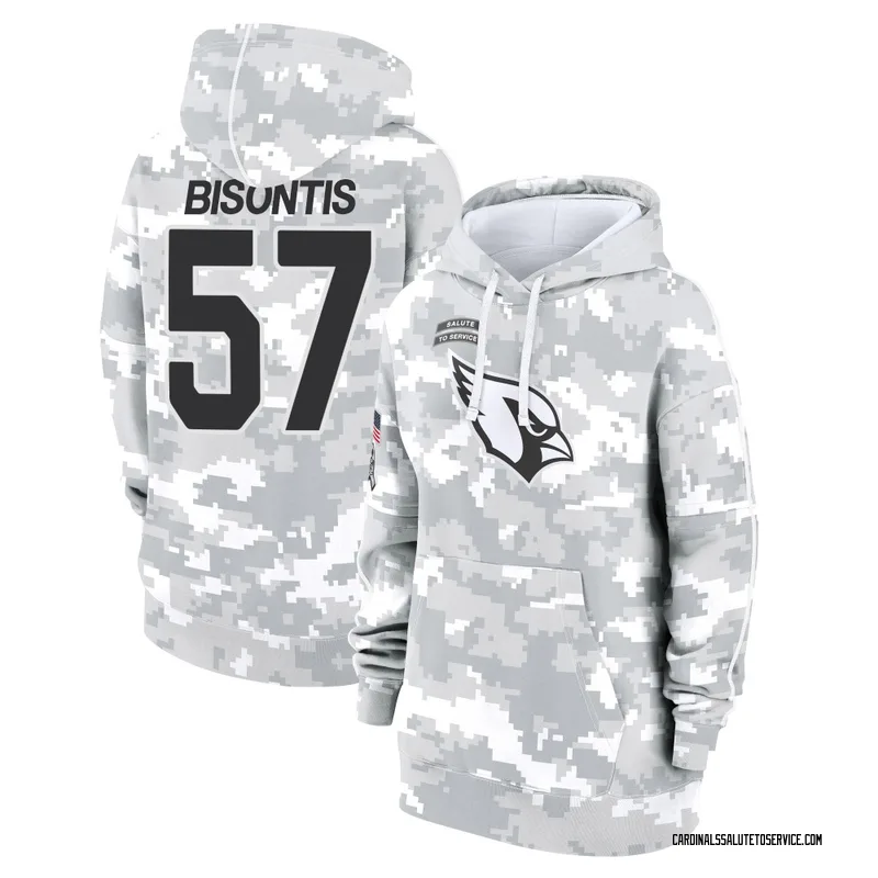Women's Chase Bisontis Arizona Cardinals Camo Arctic 2024 Salute to Service Club Fleece Pullover Hoodie