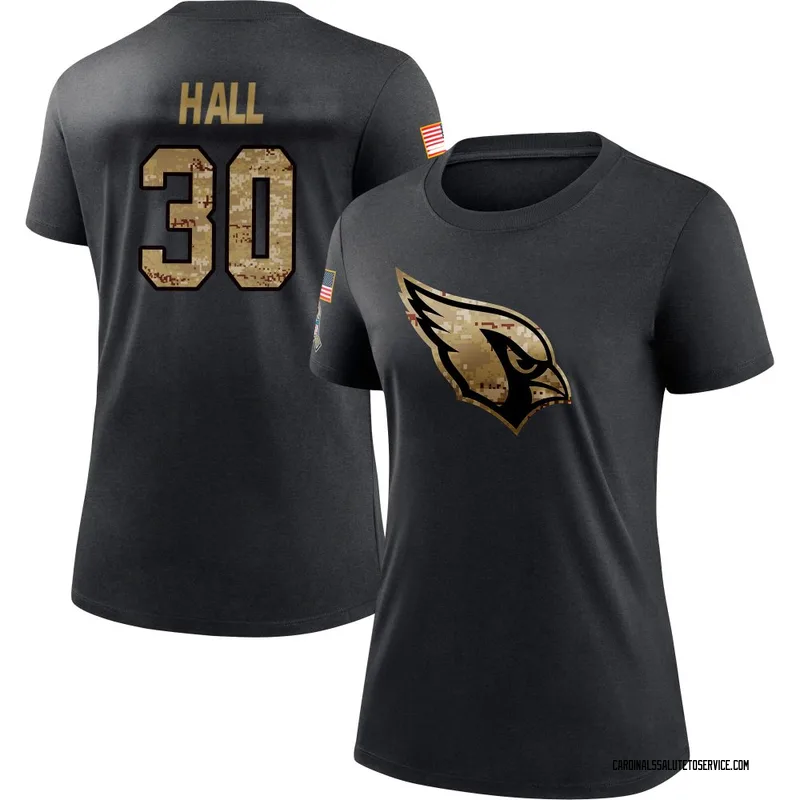 Women's Darren Hall Arizona Cardinals Black 2020 Salute To Service Performance T-Shirt