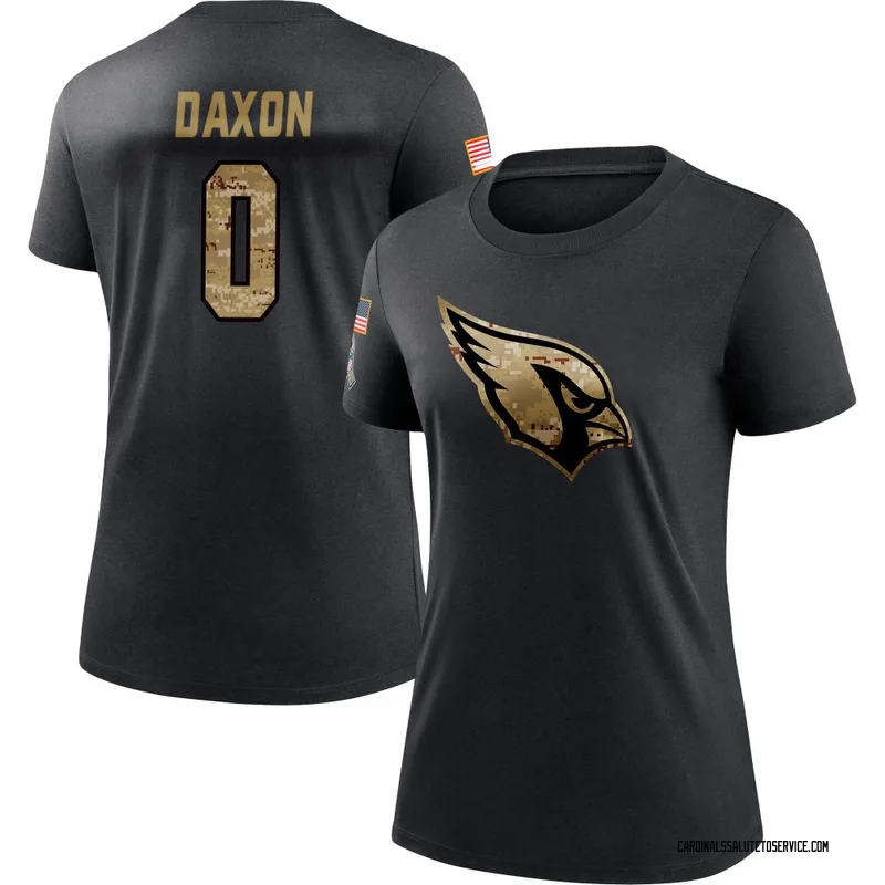 Women's Denzel Daxon Arizona Cardinals Black 2020 Salute To Service Performance T-Shirt