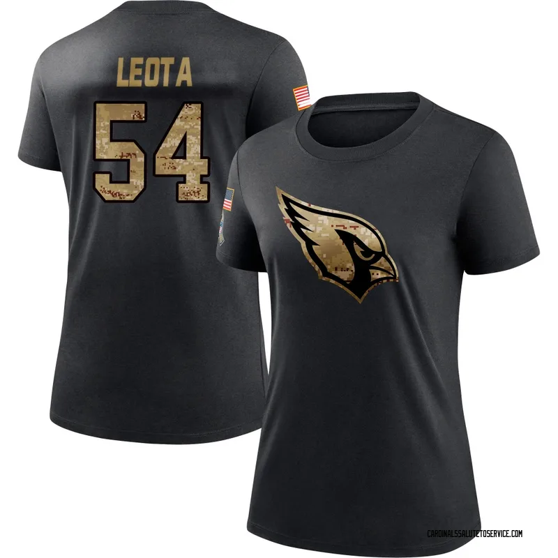 Women's Eku Leota Arizona Cardinals Black 2020 Salute To Service Performance T-Shirt