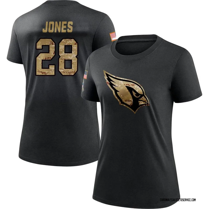 Women's Elijah Jones Arizona Cardinals Black 2020 Salute To Service Performance T-Shirt