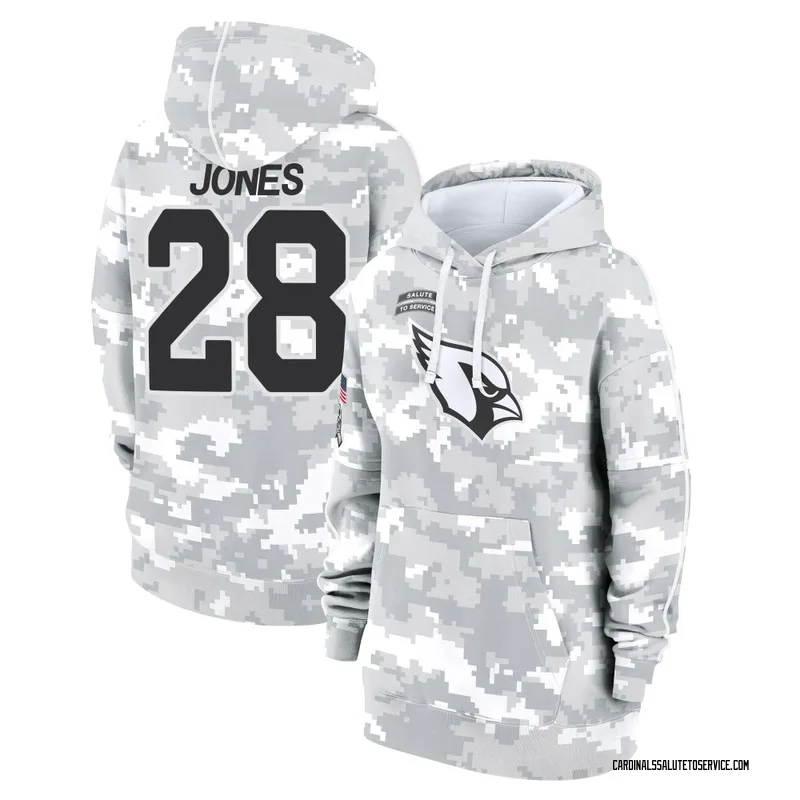 Women's Elijah Jones Arizona Cardinals Camo Arctic 2024 Salute to Service Club Fleece Pullover Hoodie