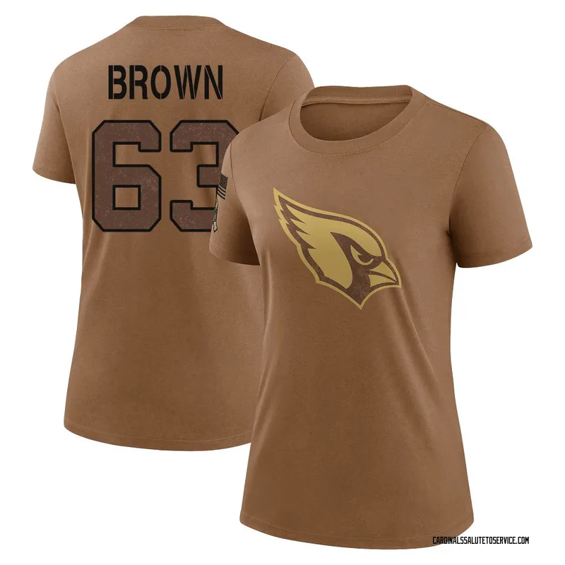 Women's Evan Brown Arizona Cardinals Legend Brown 2023 Salute To Service Performance T-Shirt