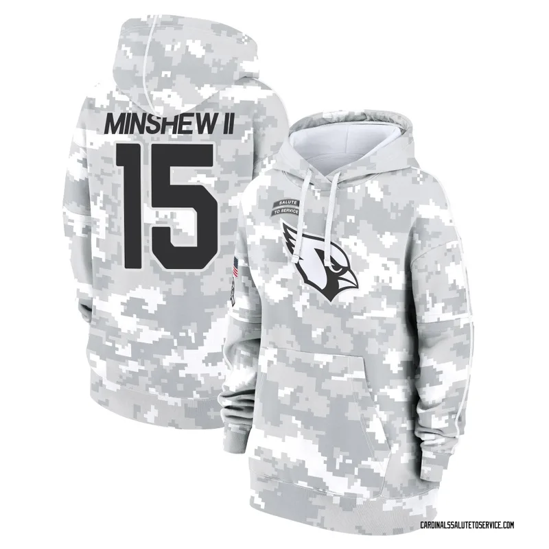 Women's Gardner Minshew II Arizona Cardinals Camo Arctic 2024 Salute to Service Club Fleece Pullover Hoodie