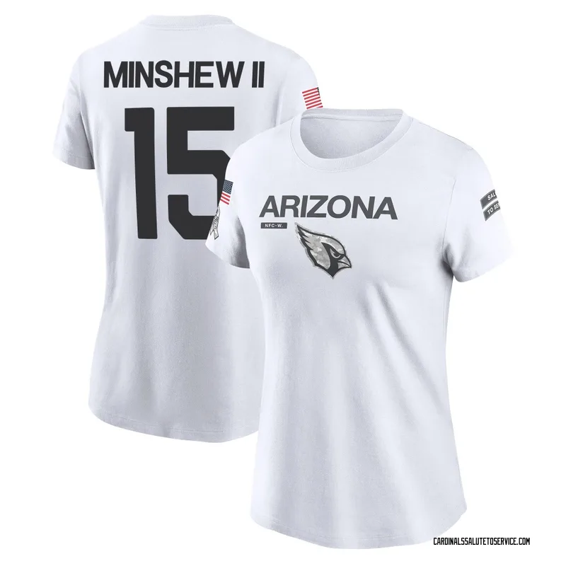 Women's Gardner Minshew II Arizona Cardinals Legend White 2024 Salute to Service Performance T-Shirt