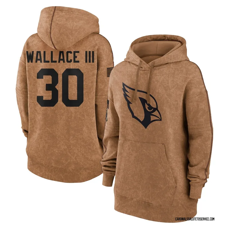 Women's Harrison Wallace III Arizona Cardinals Brown 2023 Salute To Service Pullover Hoodie
