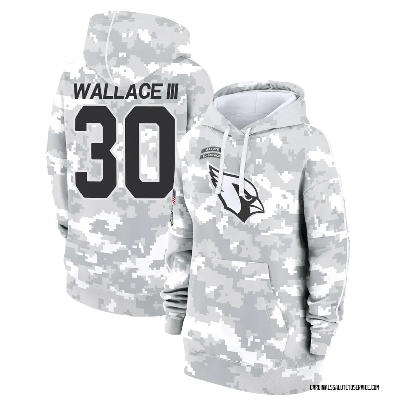 Women's Harrison Wallace III Arizona Cardinals Camo Arctic 2024 Salute to Service Club Fleece Pullover Hoodie