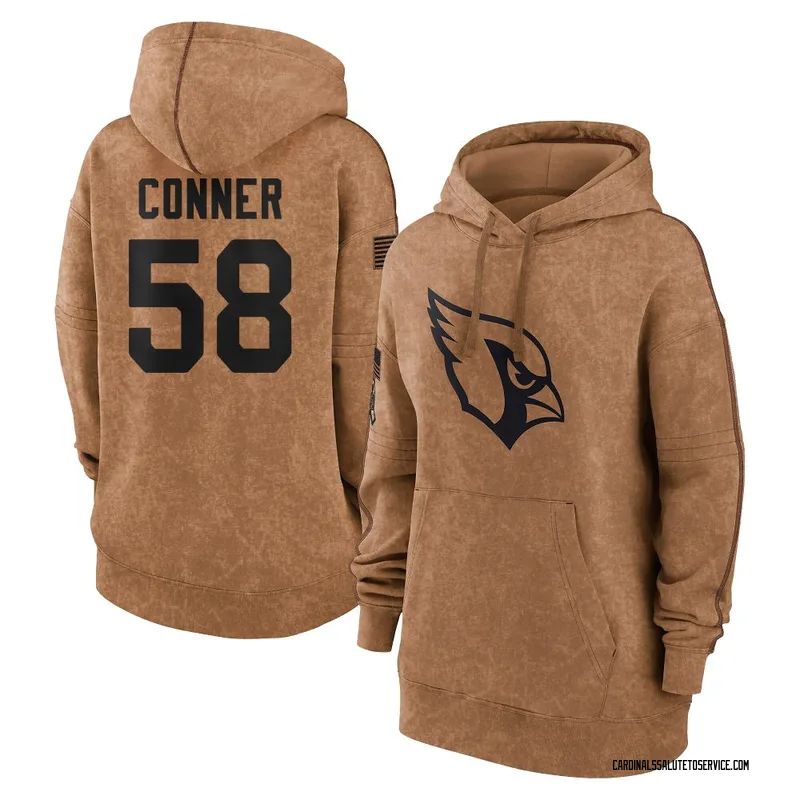 Women's Hayden Conner Arizona Cardinals Brown 2023 Salute To Service Pullover Hoodie