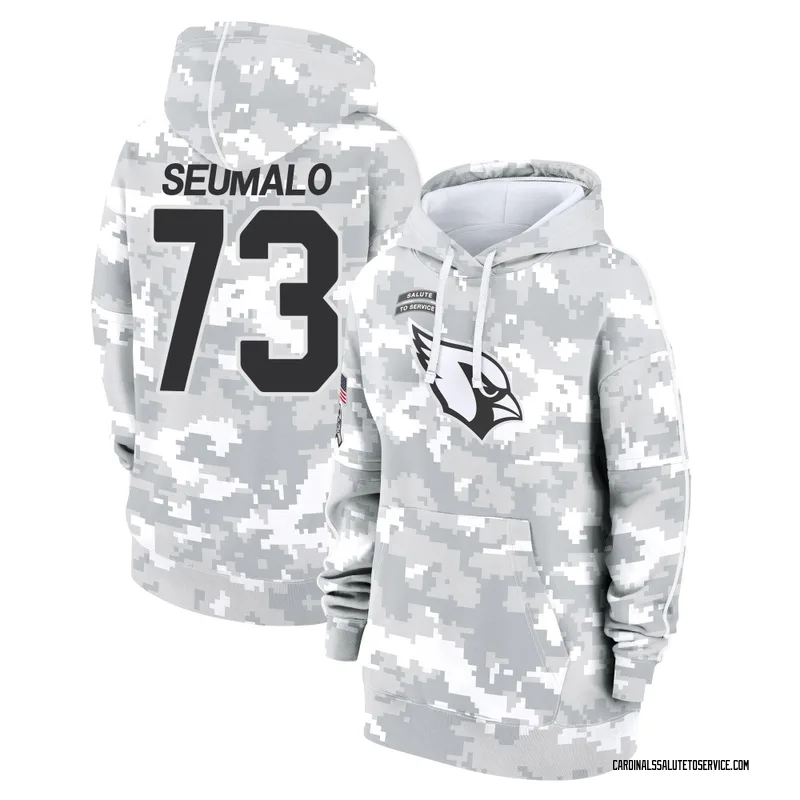 Women's Isaac Seumalo Arizona Cardinals Camo Arctic 2024 Salute to Service Club Fleece Pullover Hoodie