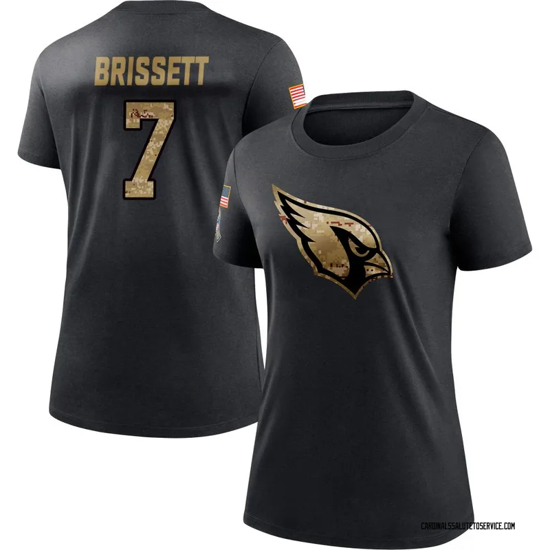 Women's Jacoby Brissett Arizona Cardinals Black 2020 Salute To Service Performance T-Shirt