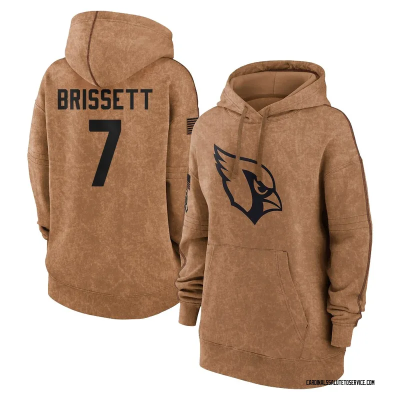 Women's Jacoby Brissett Arizona Cardinals Brown 2023 Salute To Service Pullover Hoodie