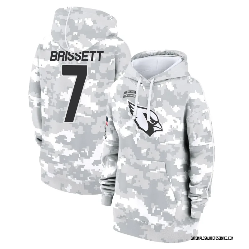 Women's Jacoby Brissett Arizona Cardinals Camo Arctic 2024 Salute to Service Club Fleece Pullover Hoodie