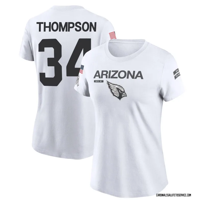 Women's Jalen Thompson Arizona Cardinals Legend White 2024 Salute to Service Performance T-Shirt