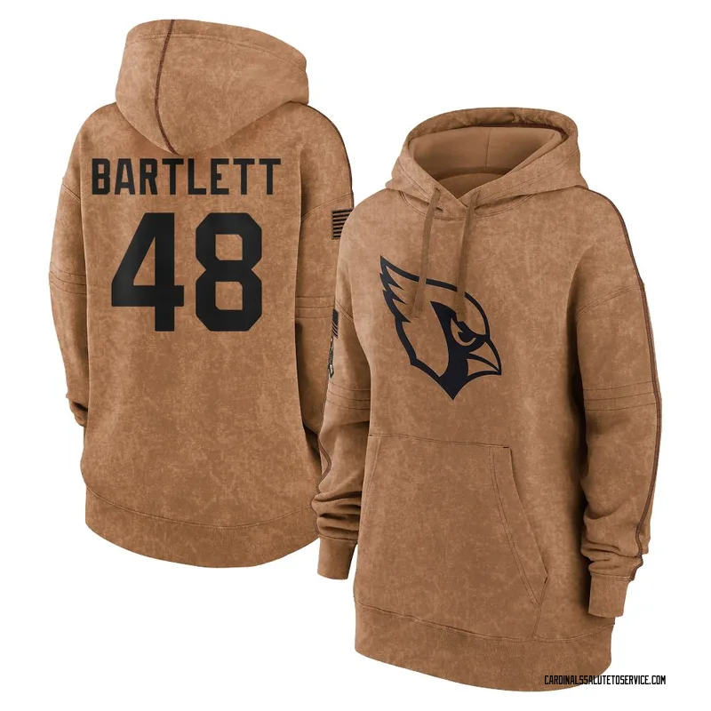 Women's Jared Bartlett Arizona Cardinals Brown 2023 Salute To Service Pullover Hoodie