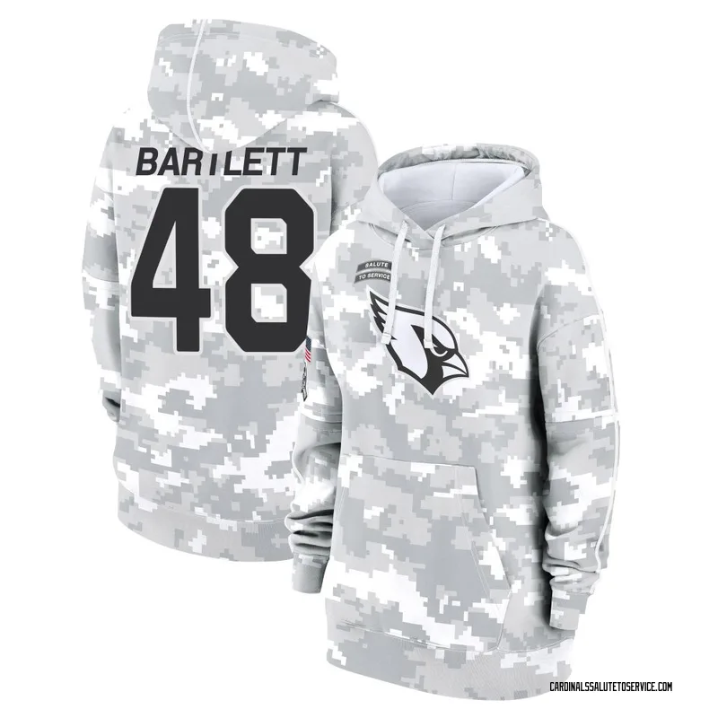 Women's Jared Bartlett Arizona Cardinals Camo Arctic 2024 Salute to Service Club Fleece Pullover Hoodie