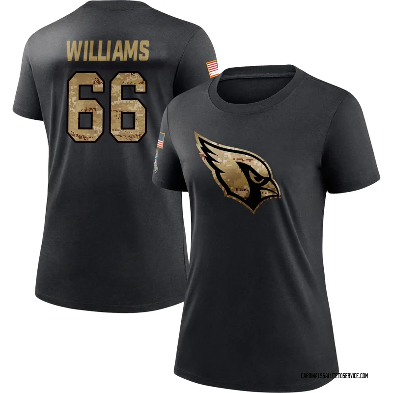Women's Jayden Williams Arizona Cardinals Black 2020 Salute To Service Performance T-Shirt