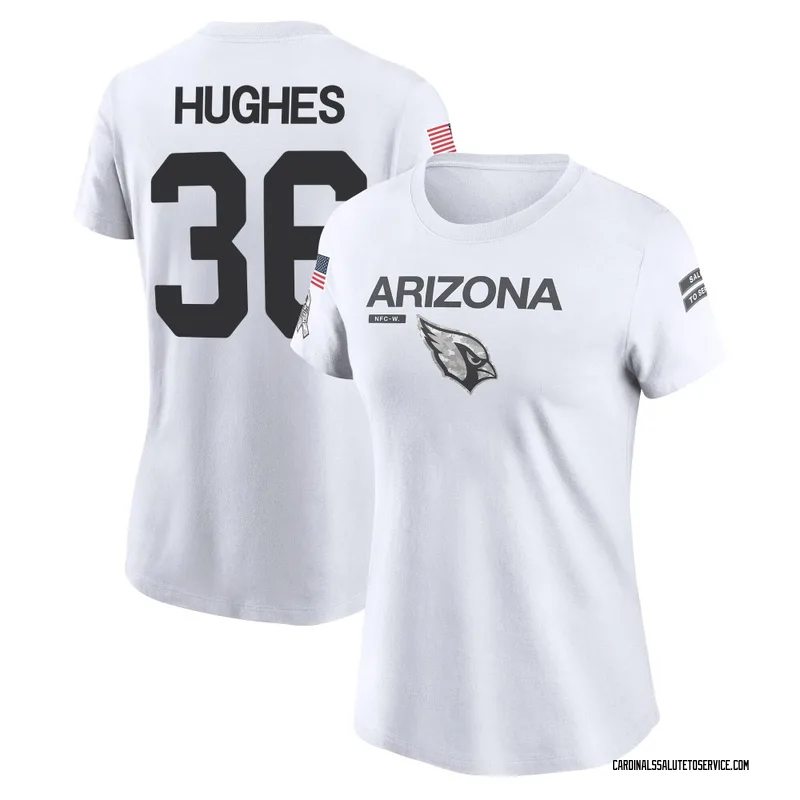 Women's JuJu Hughes Arizona Cardinals Legend White 2024 Salute to Service Performance T-Shirt
