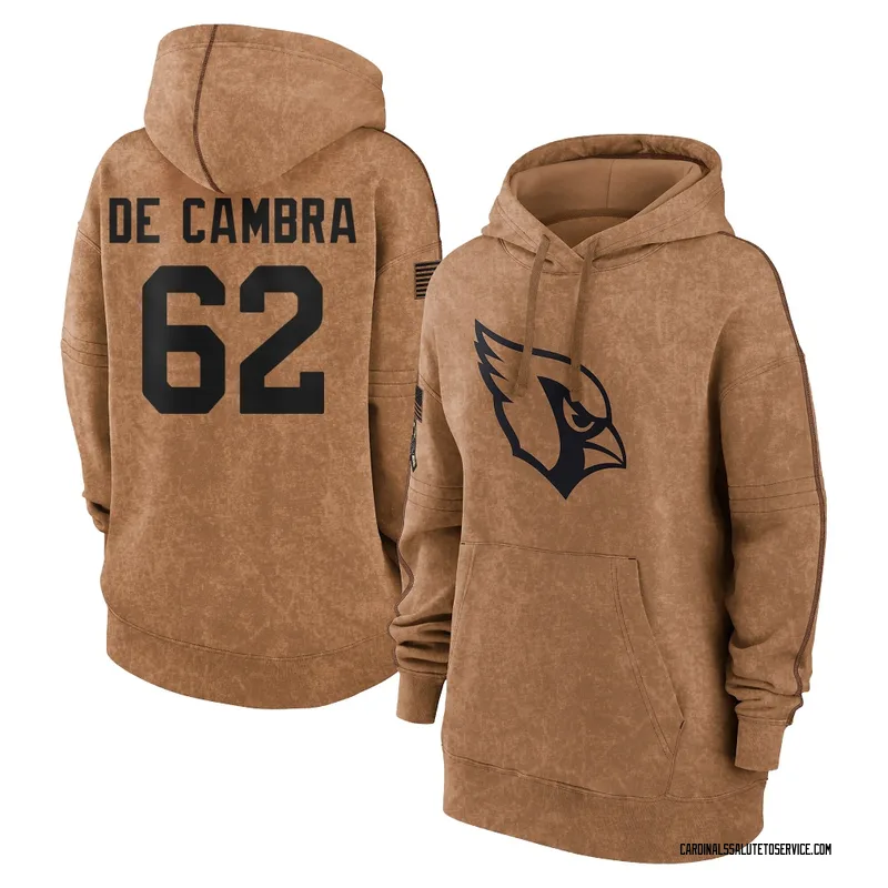 Women's Ka'ena De Cambra Arizona Cardinals Brown 2023 Salute To Service Pullover Hoodie