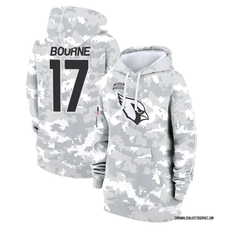 Women's Kendrick Bourne Arizona Cardinals Camo Arctic 2024 Salute to Service Club Fleece Pullover Hoodie