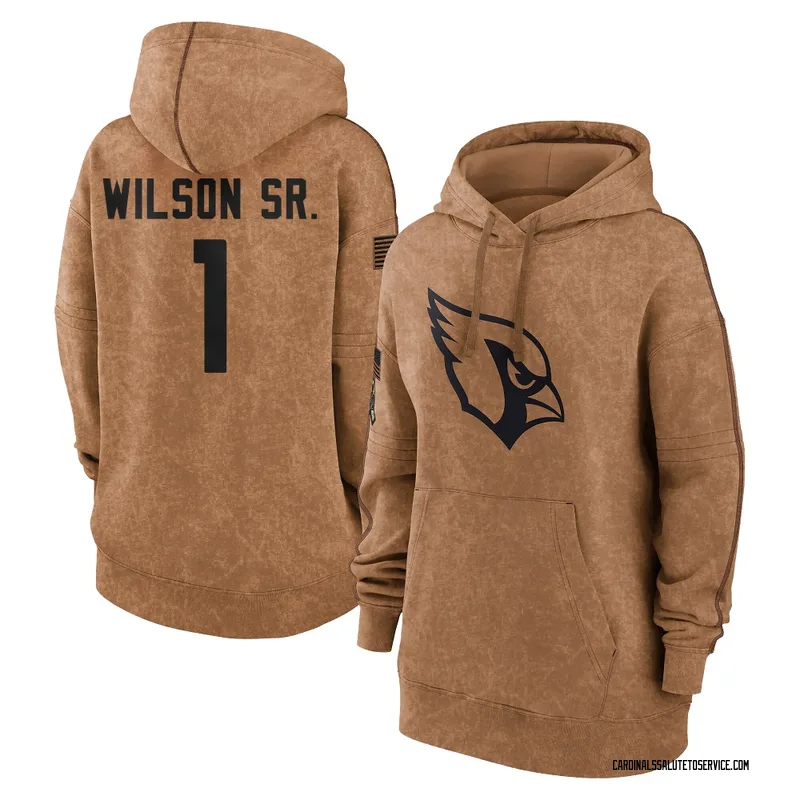 Women's Mack Wilson Sr. Arizona Cardinals Brown 2023 Salute To Service Pullover Hoodie