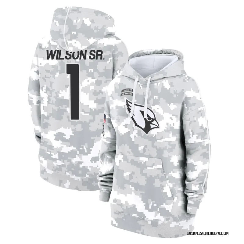 Women's Mack Wilson Sr. Arizona Cardinals Camo Arctic 2024 Salute to Service Club Fleece Pullover Hoodie