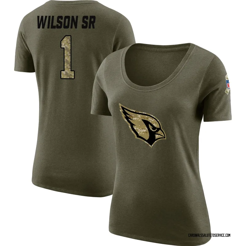 Women's Mack Wilson Sr. Arizona Cardinals Legend Olive Salute to Service Scoop Neck T-Shirt