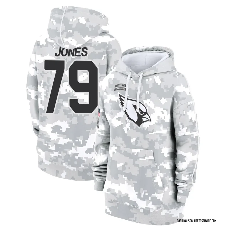 Women's Matthew Jones Arizona Cardinals Camo Arctic 2024 Salute to Service Club Fleece Pullover Hoodie