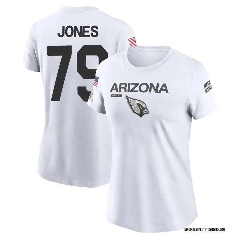 Women's Matthew Jones Arizona Cardinals Legend White 2024 Salute to Service Performance T-Shirt