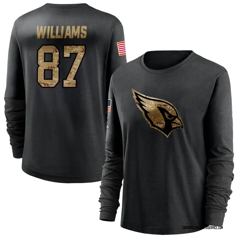 Women's Maxx Williams Arizona Cardinals Black 2020 Salute To Service Sideline Performance Long Sleeve T-Shirt