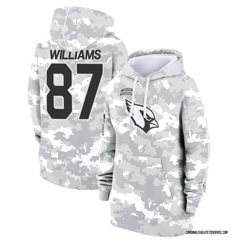 Women's Maxx Williams Arizona Cardinals Camo Arctic 2024 Salute to Service Club Fleece Pullover Hoodie