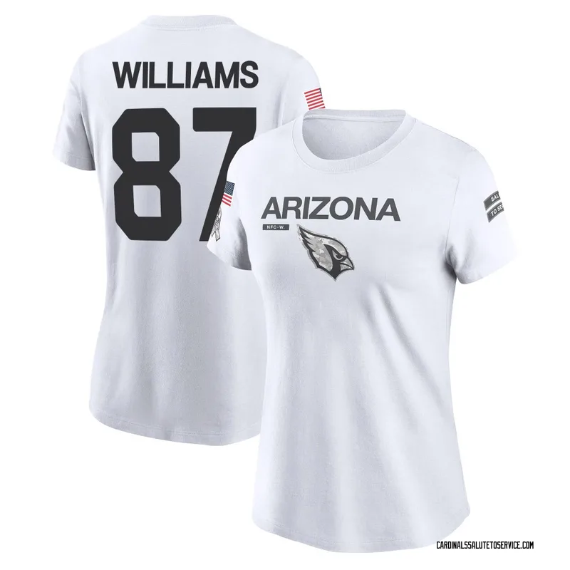 Women's Maxx Williams Arizona Cardinals Legend White 2024 Salute to Service Performance T-Shirt