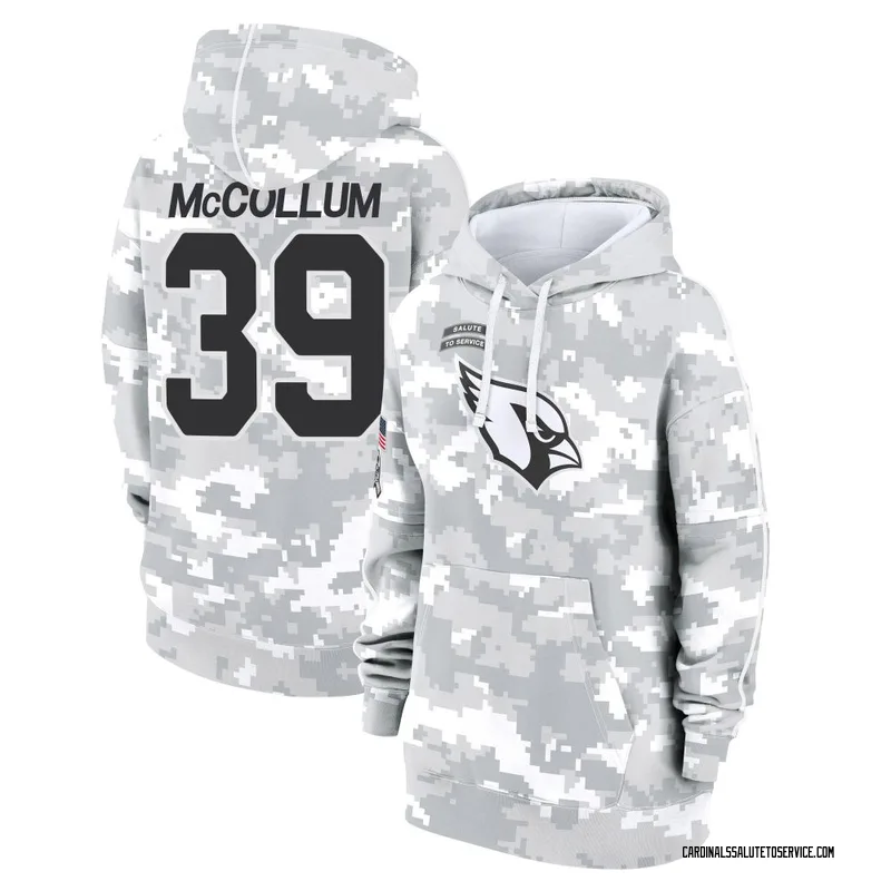 Women's Nate McCollum Arizona Cardinals Camo Arctic 2024 Salute to Service Club Fleece Pullover Hoodie